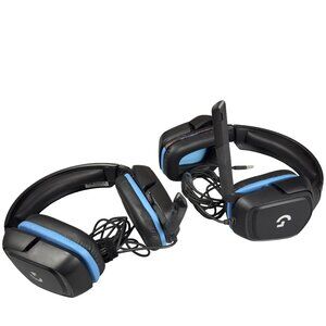 2 LOGITECH G432 Gaming Headset Wired 7.1 Surround Sound with Boom Mic Black Blue